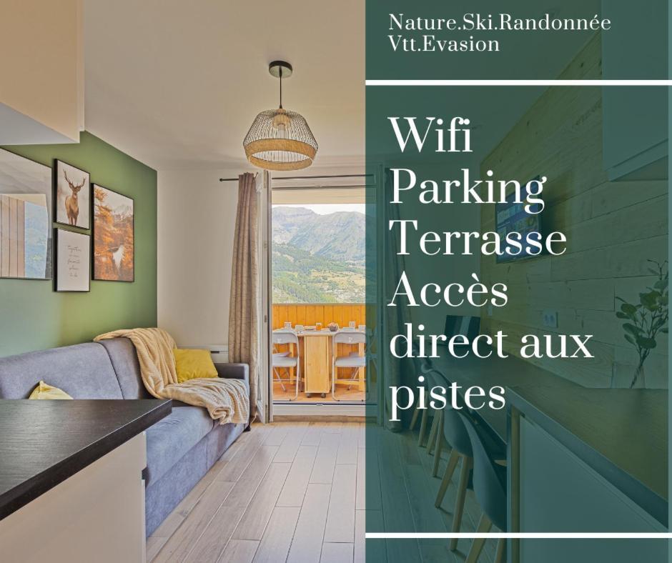 Studio De Charme Avec Vue Sur Le Val D'Allos, Parking Et Wifi Gratuit ภายนอก รูปภาพ